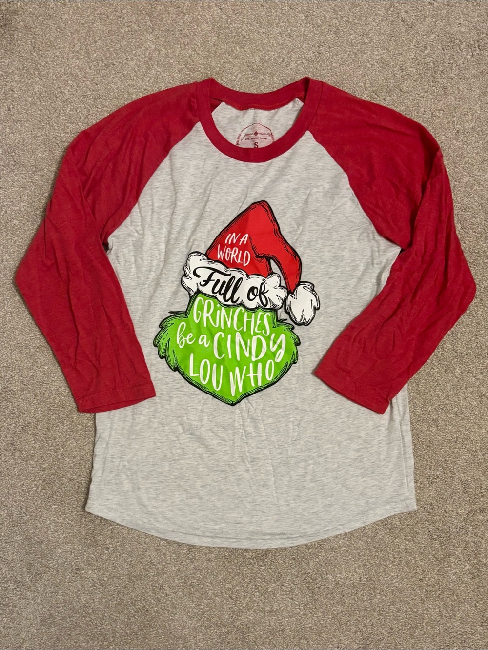 Women’s Small Grinch and Cindy Lou Who Top